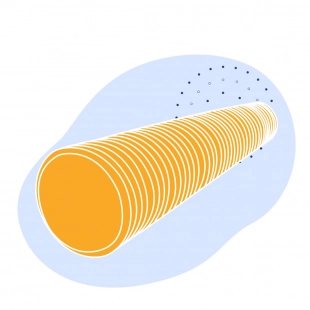 Дренажная полимерная труба одностенная без фильтра 110 мм