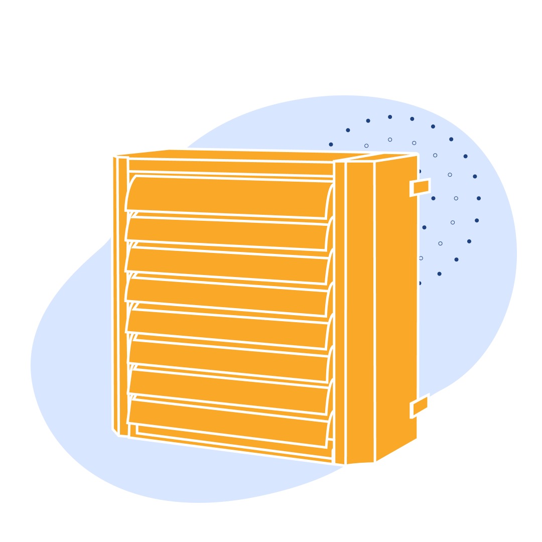 Воздушно-отопительный агрегат 4000 м3/ч 46 кВт 150/70 °С