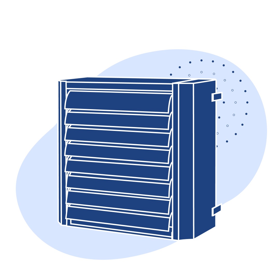 Воздушно-отопительный агрегат 4000 м3/ч 46 кВт 150/70 °С